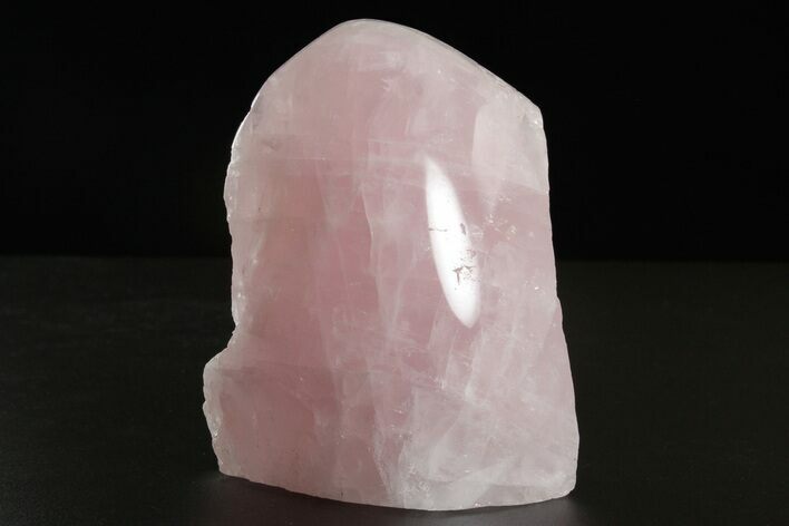 Free-Standing, Polished Rose Quartz - Single Side Polished #341777